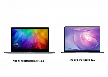 Сравнение Xiaomi Mi Notebook Air 13 и Huawei Matebook 13 